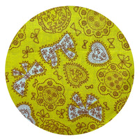 250cms VINTAGE Bright Yellow Cotton Fabric