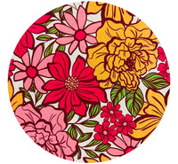 160cms Bright Pink Modern Floral Fabric