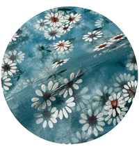 270cms Vintage Sheer Light Blue Daisy Fabric STUNNING