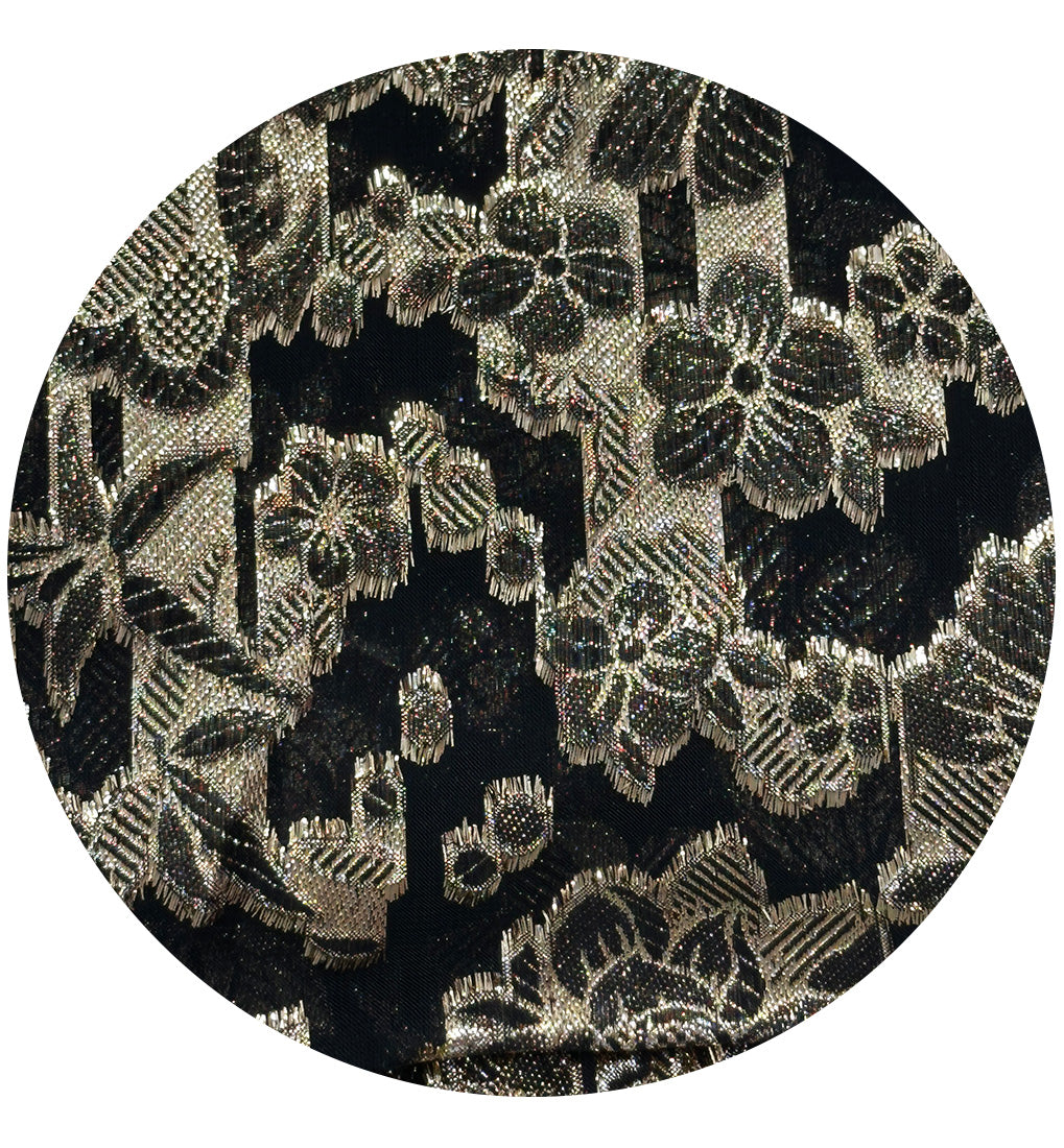 500cms Black & Gold Voile Dress Fabric # 2