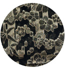 340cms Black & Gold Voile Dress Fabric