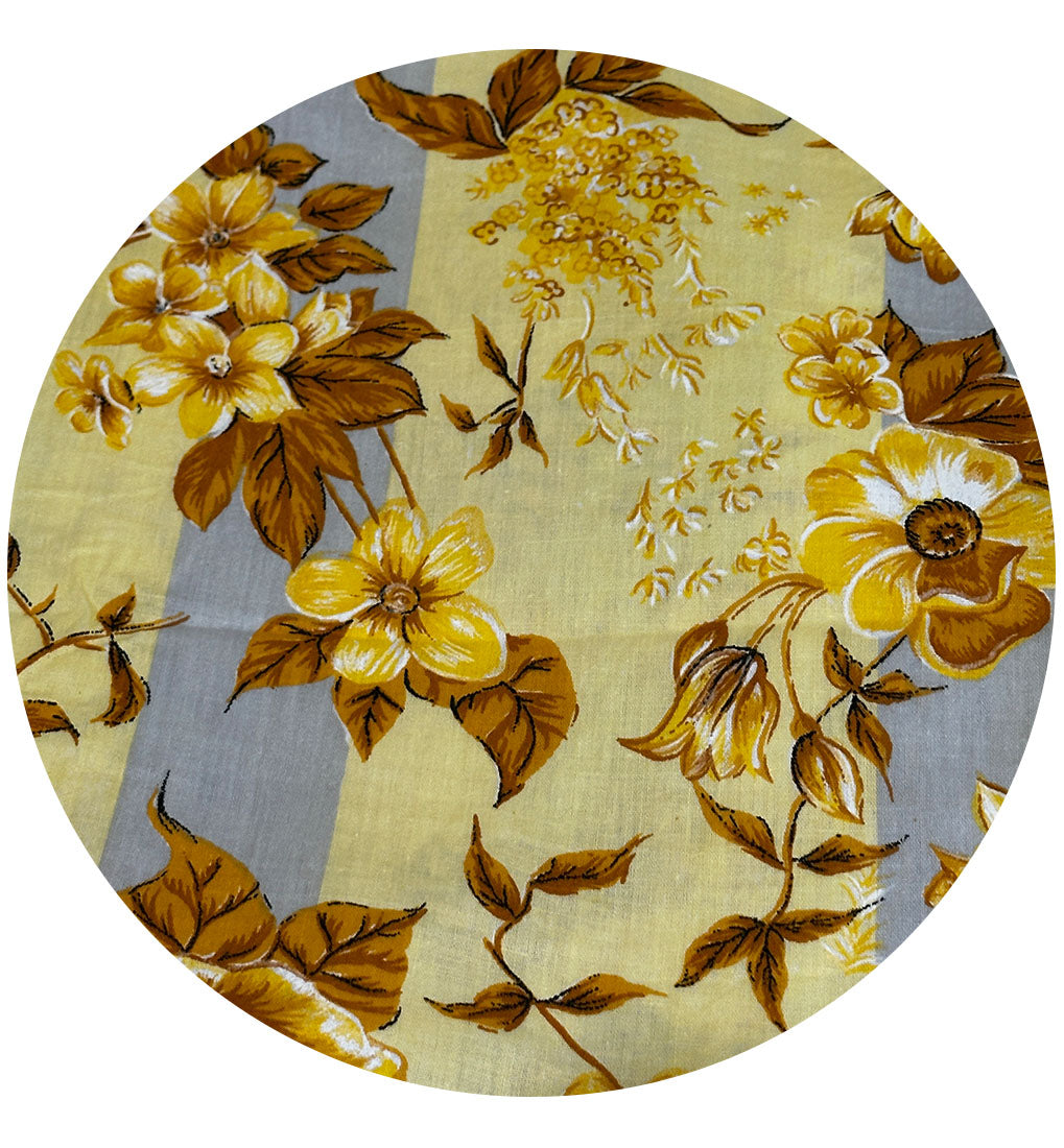 255cms No Label New Old Stock Vintage Cotton Sheet Fabric |