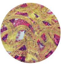 190cms RARE Vintage Floral & Gold Fabric STUNNING