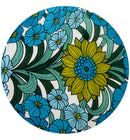120cms Marbury BEVIS Fabric Vintage Blue Floral