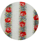 250cms Unused Vintage Sheet Fabric Floral Stripes
