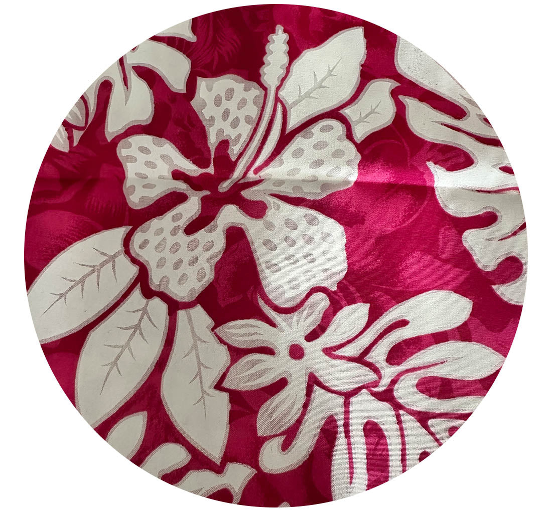 110cms Cute Large Bold FLoral Pink & White Fabric