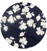 245cms Navy Blue & White Cotton Vintage Fabric