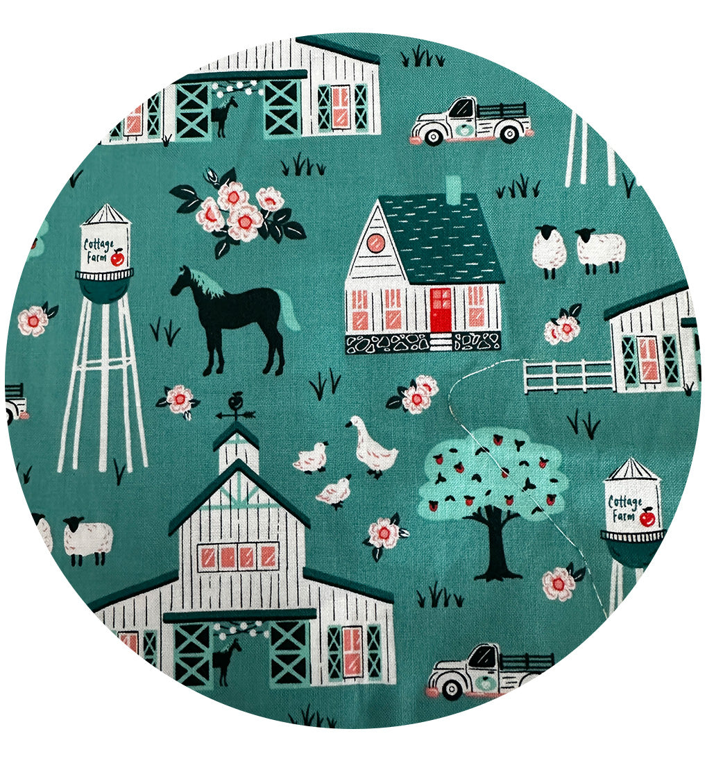 110cms Cotton Windham Fabric Adorable Cottage Farm