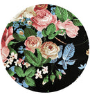 115cms Black Floral Fabric Craft Sewing