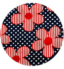 150cms Navy Blue & Red VINTAGE Floral Cotton Fabric