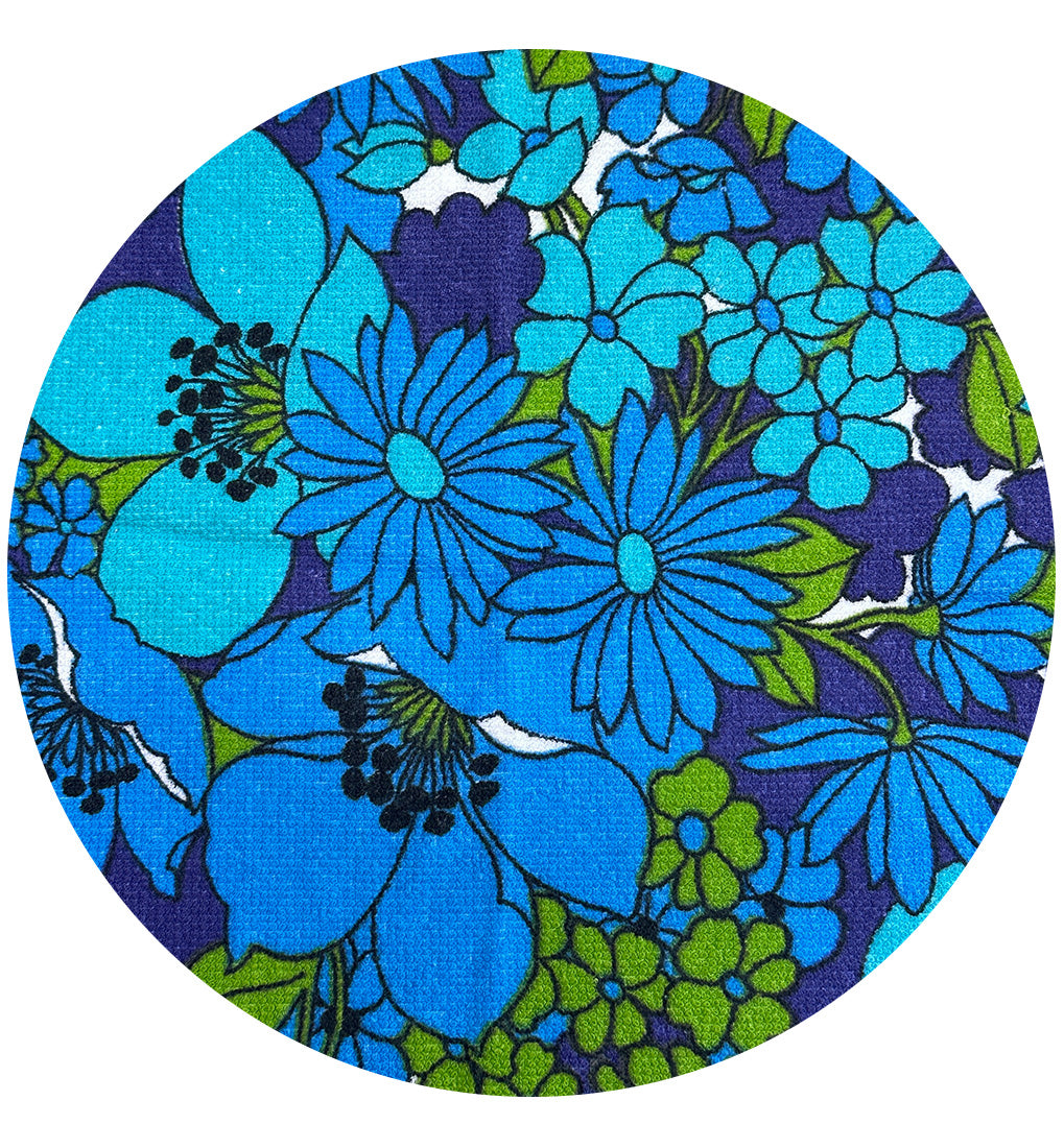 Vintage Fabric Towelling RETRO Remnant