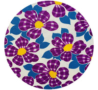 90cms QUILTING All Cotton Purple & Yellow FLORAL Fabric Feed Sack