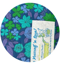 280cms FAB Vintage Cotton Fabric Blue Floral