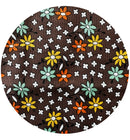 100cms Sweet Modern Brown Floral Fabric