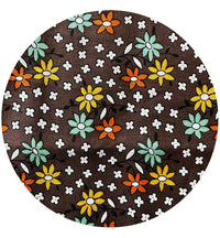 100cms Sweet Modern Brown Floral Fabric