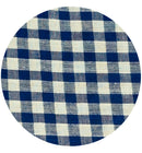 290cms Vintage Blue Cotton Gingham Fabric