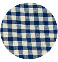 290cms Vintage Blue Cotton Gingham Fabric