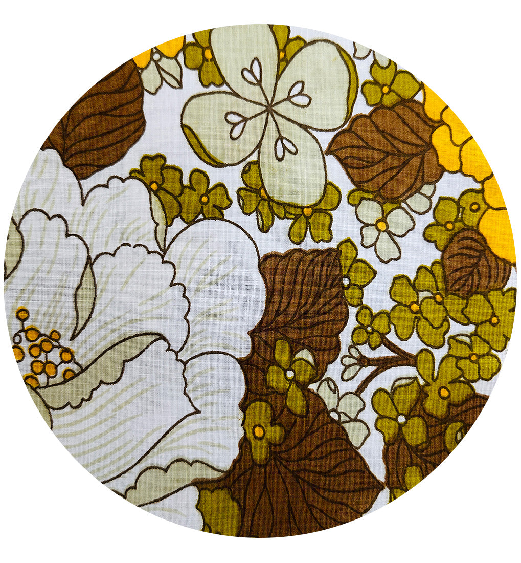 Vintage UNUSED Cotton Floral Sheet AMAZING # 2