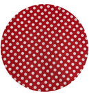 300cms Modern Red & White Polka Dot Fabric