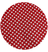 300cms Modern Red & White Polka Dot Fabric