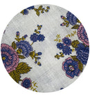 320cms AMAZING Vintage Fabric Large Blue Floral Print