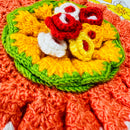 Handmade Knitted Cushion Cover Round Beauty PAIR