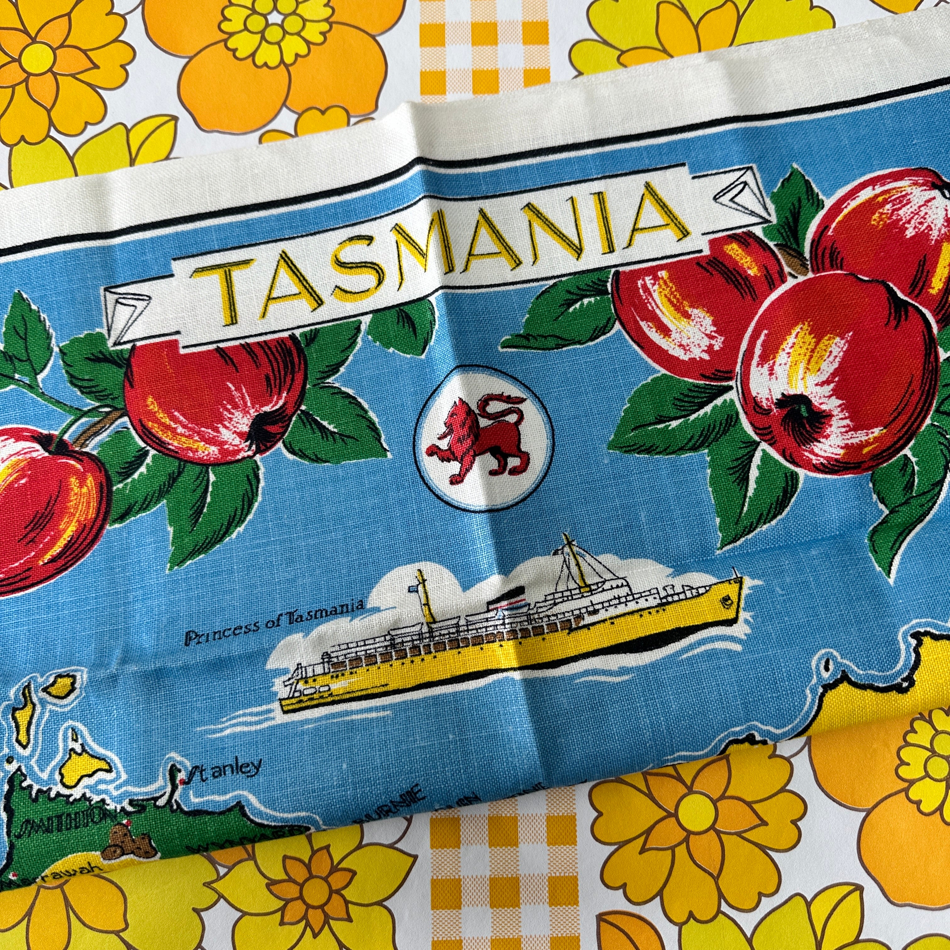 Vintage TASMANIA Tea Towel