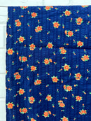 285cms All Cotton Vintage Paseo Navy Blue Floral