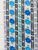 300cms VINTAGE Floral Fabric FLOWER POWER