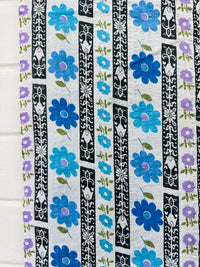 300cms VINTAGE Floral Fabric FLOWER POWER
