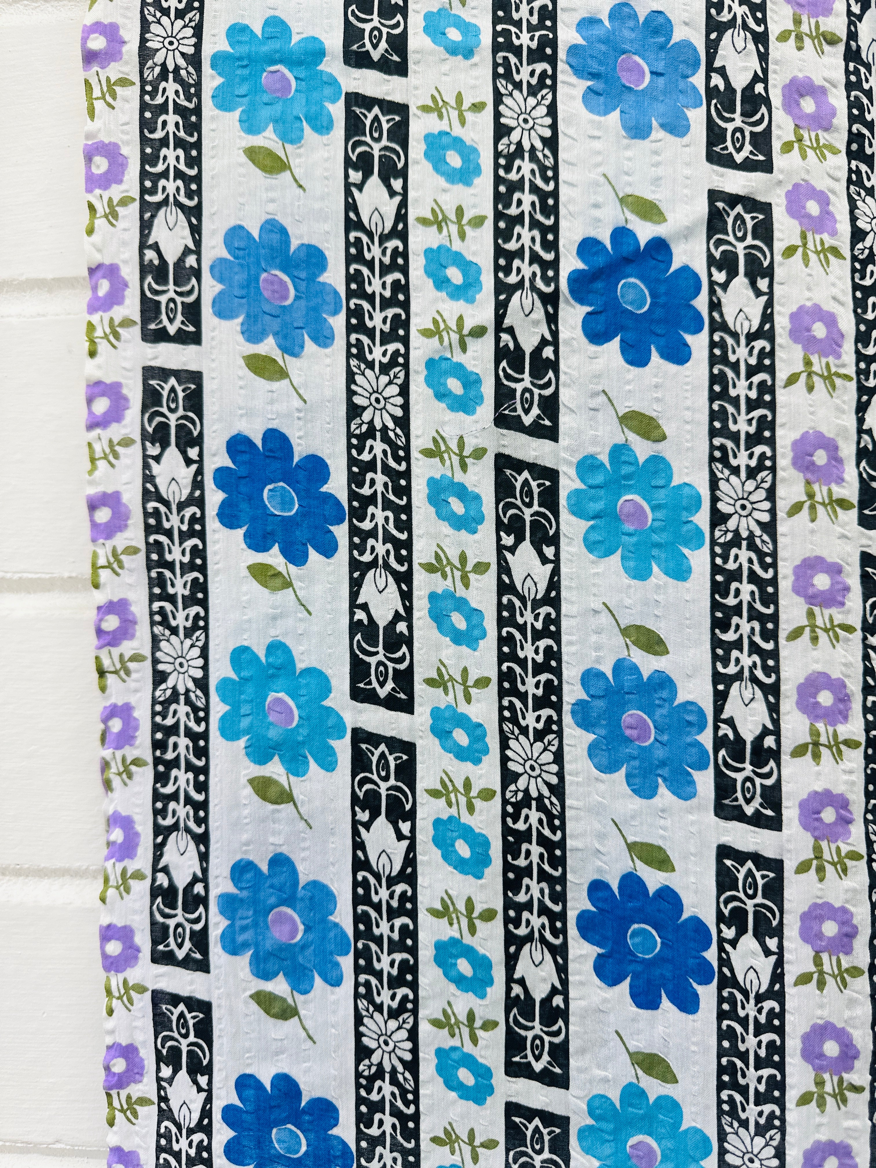 300cms VINTAGE Floral Fabric FLOWER POWER