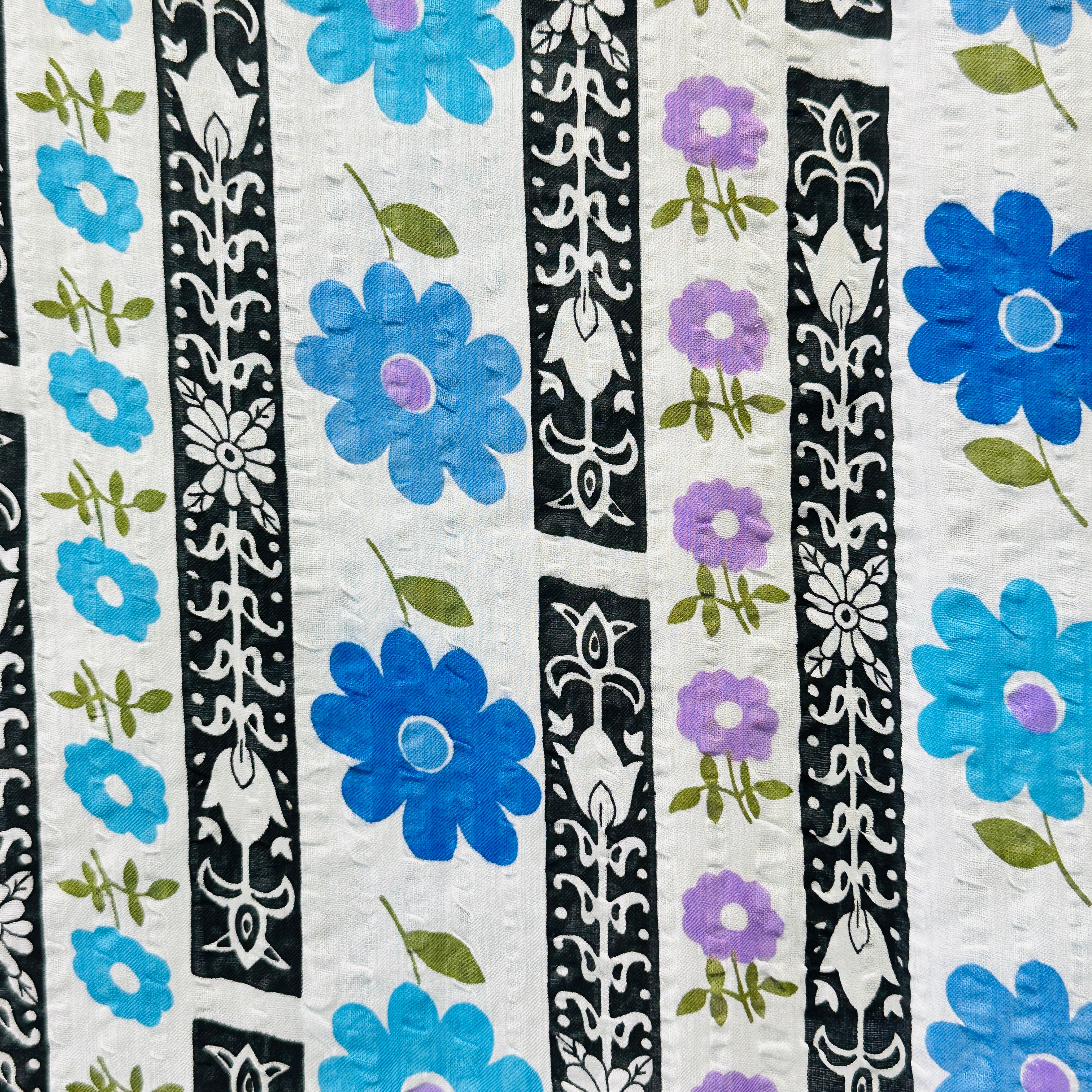 300cms VINTAGE Floral Fabric FLOWER POWER