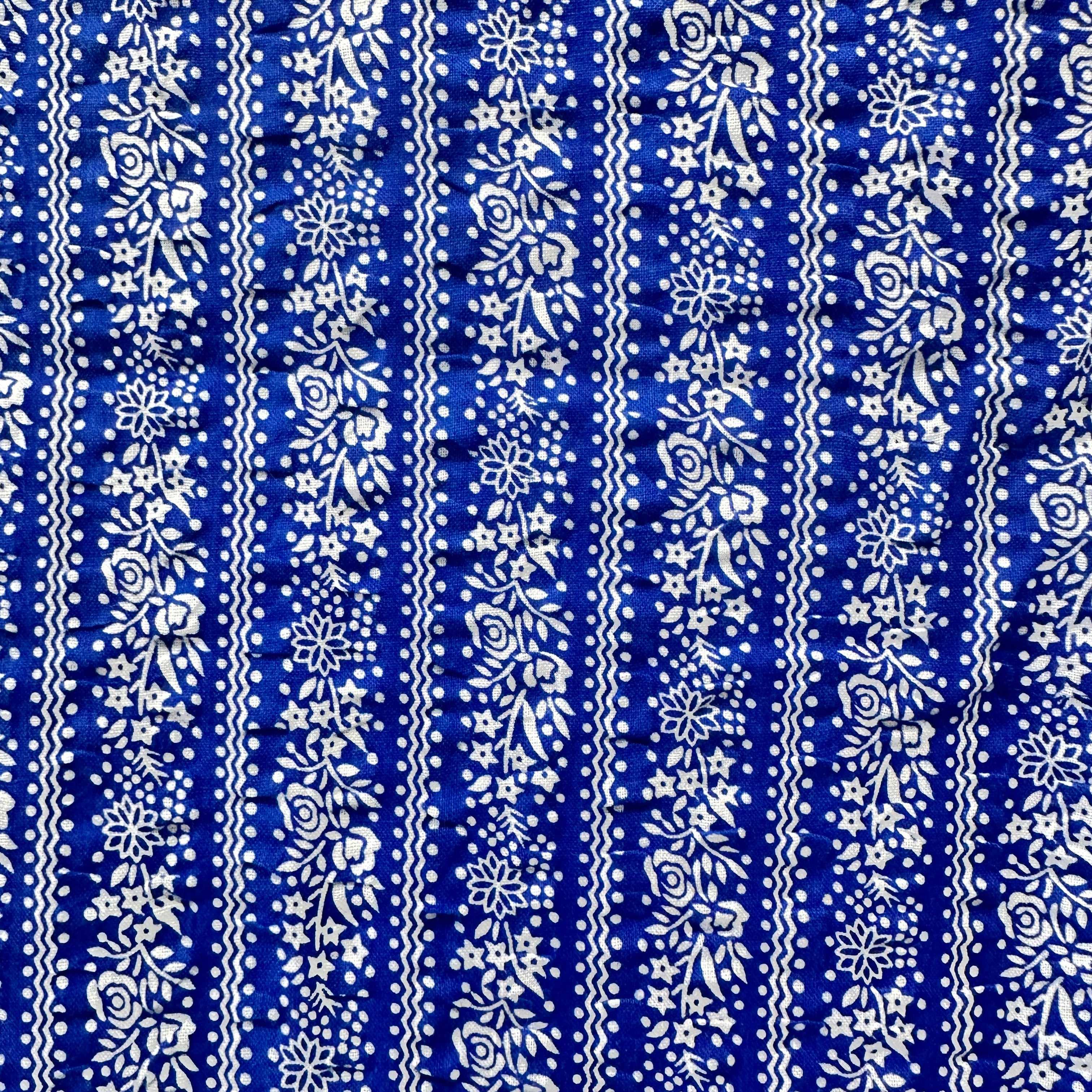 240cms VINTAGE Floral Fabric PRETTY BLUES