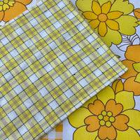 Unused Linen VINTAGE Tea Towel YELLOW