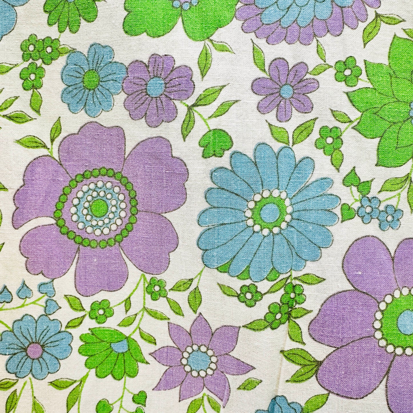 230cms 70's Flower Power Cotton Sheet LOVELY # 2