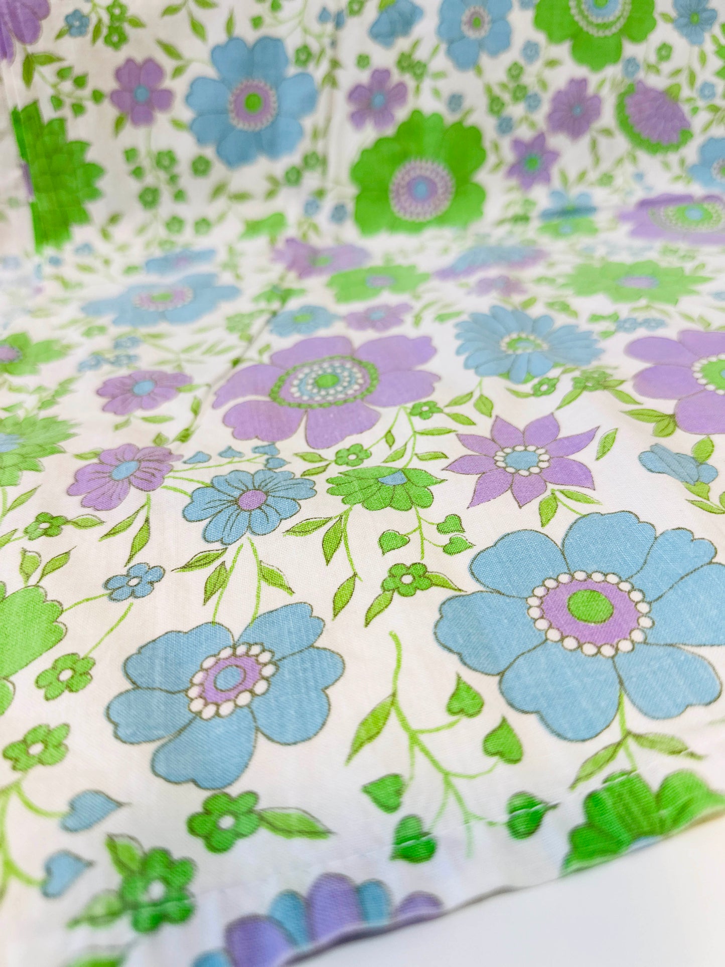 230cms 70's Flower Power Cotton Sheet LOVELY # 2