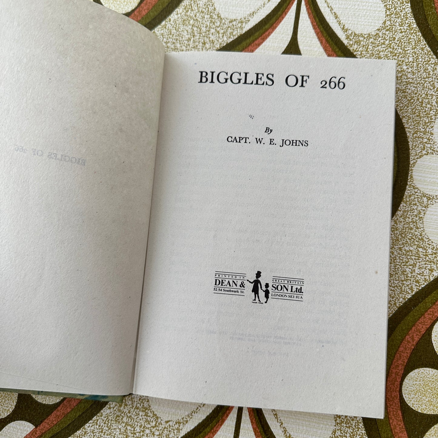 Copy of BIGGLES of 266 W E Johns