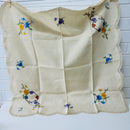 Vintage Linen Tablecloth Lace Embroidery Stunning