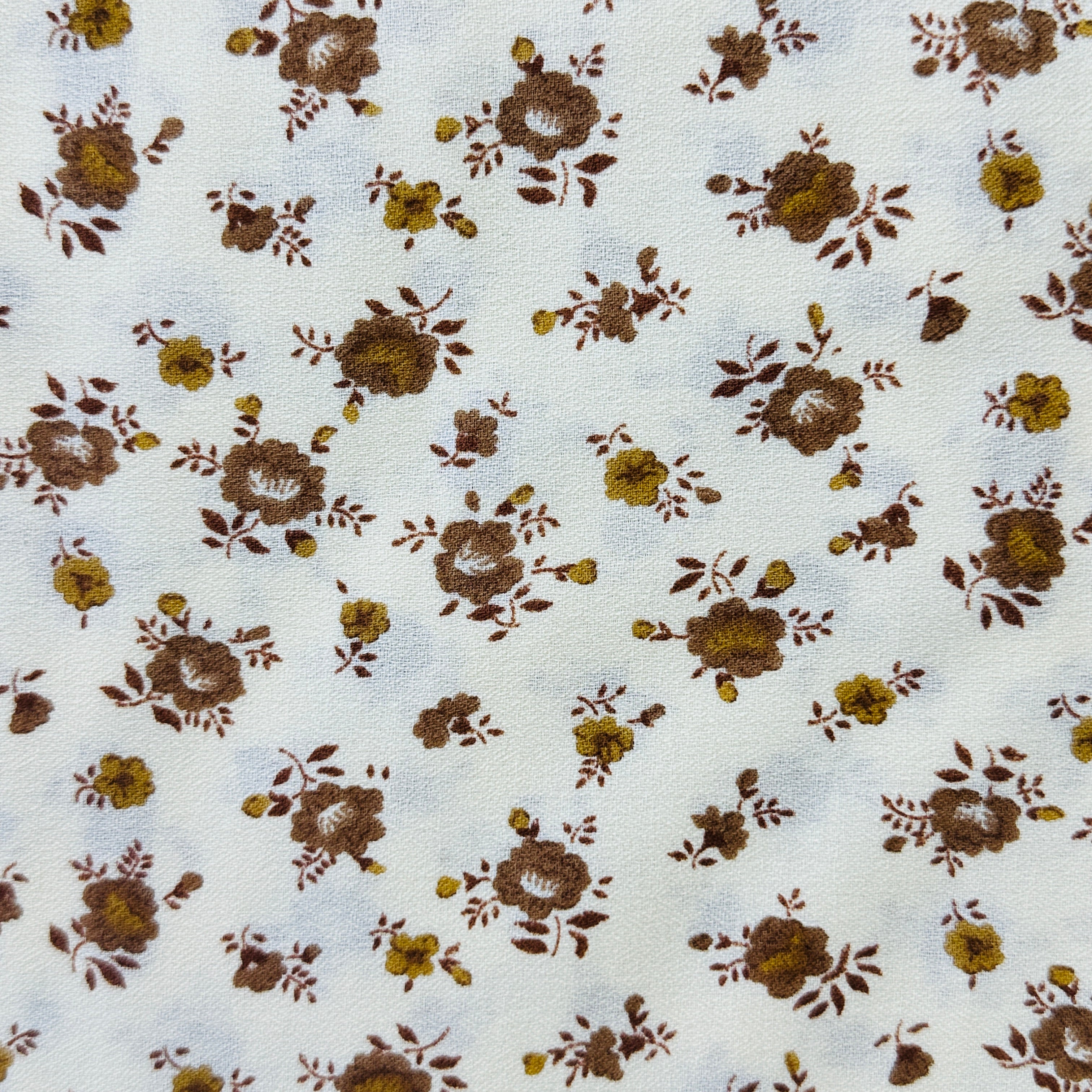 240cms SWEET Brown Floral Vintage Fabric
