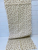 240cms SWEET Brown Floral Vintage Fabric