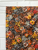 300cms Cranston Print Schwartz Liebman Brown Floral Fabric