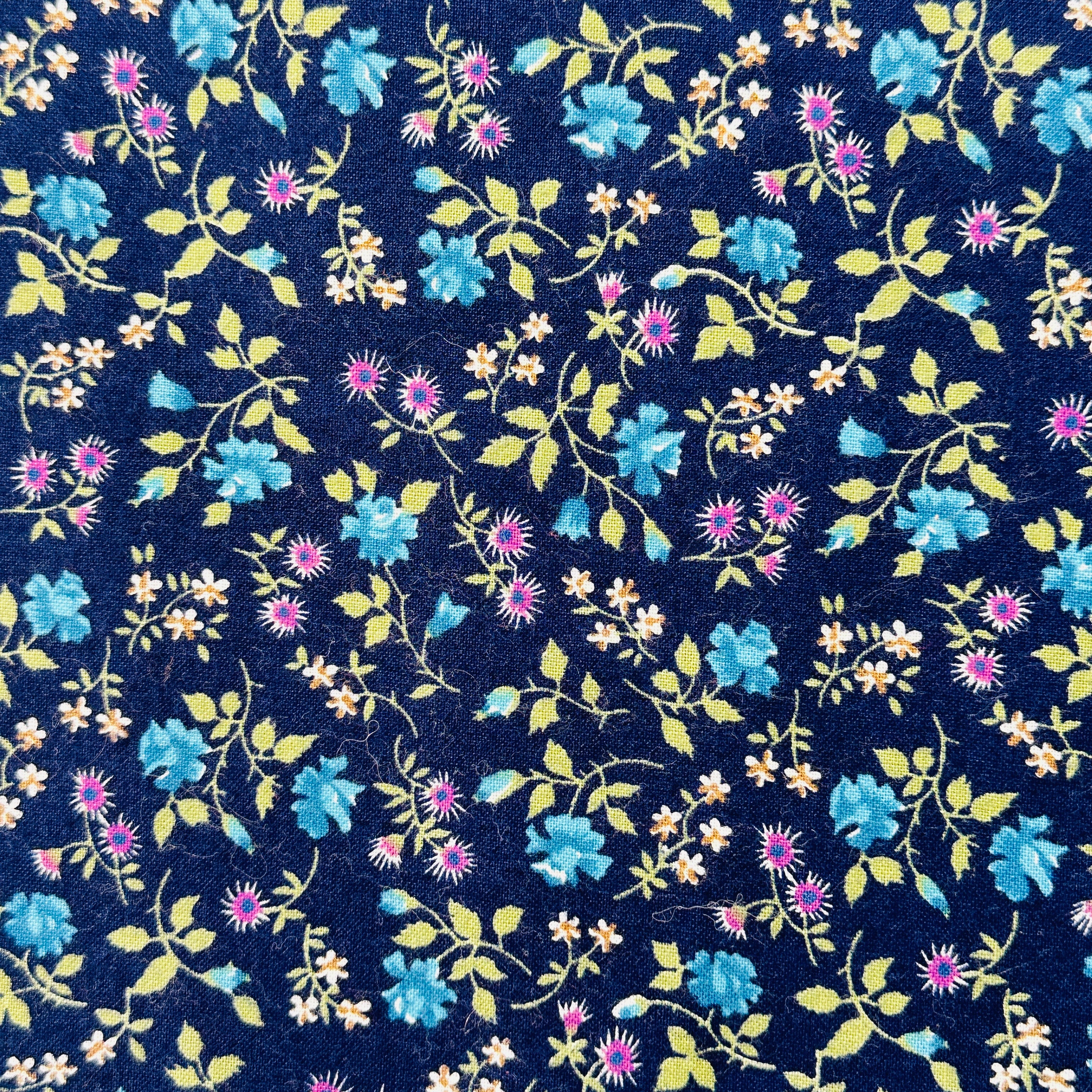 100cms Sweet Vintage Blue Florals