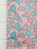 180cms Vintage Fabric Pastel Pink & Blue Floral