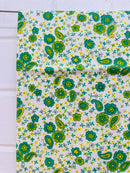 100cms Adorable Vintage Green Floral Fabric