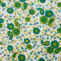 100cms Adorable Vintage Green Floral Fabric