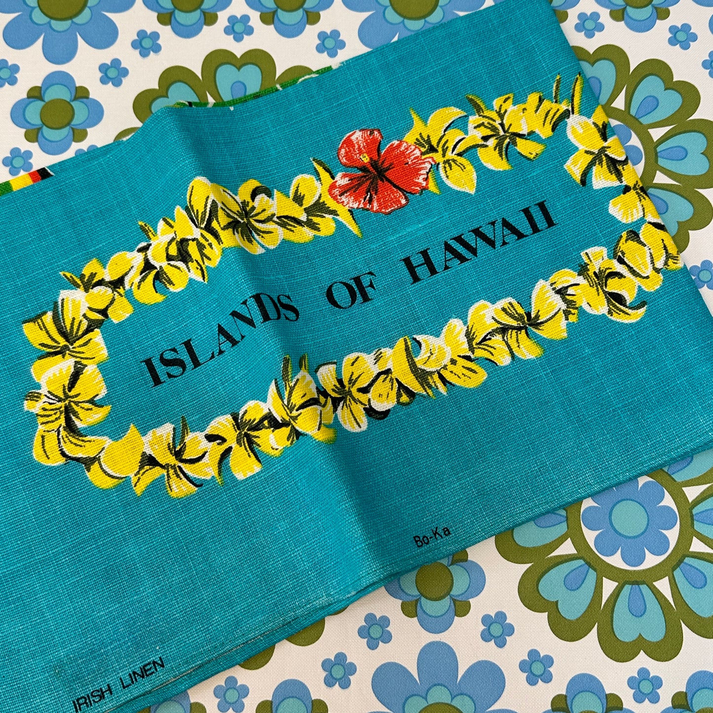 Vintage UNUSED Hawaii Tea Towel Linen