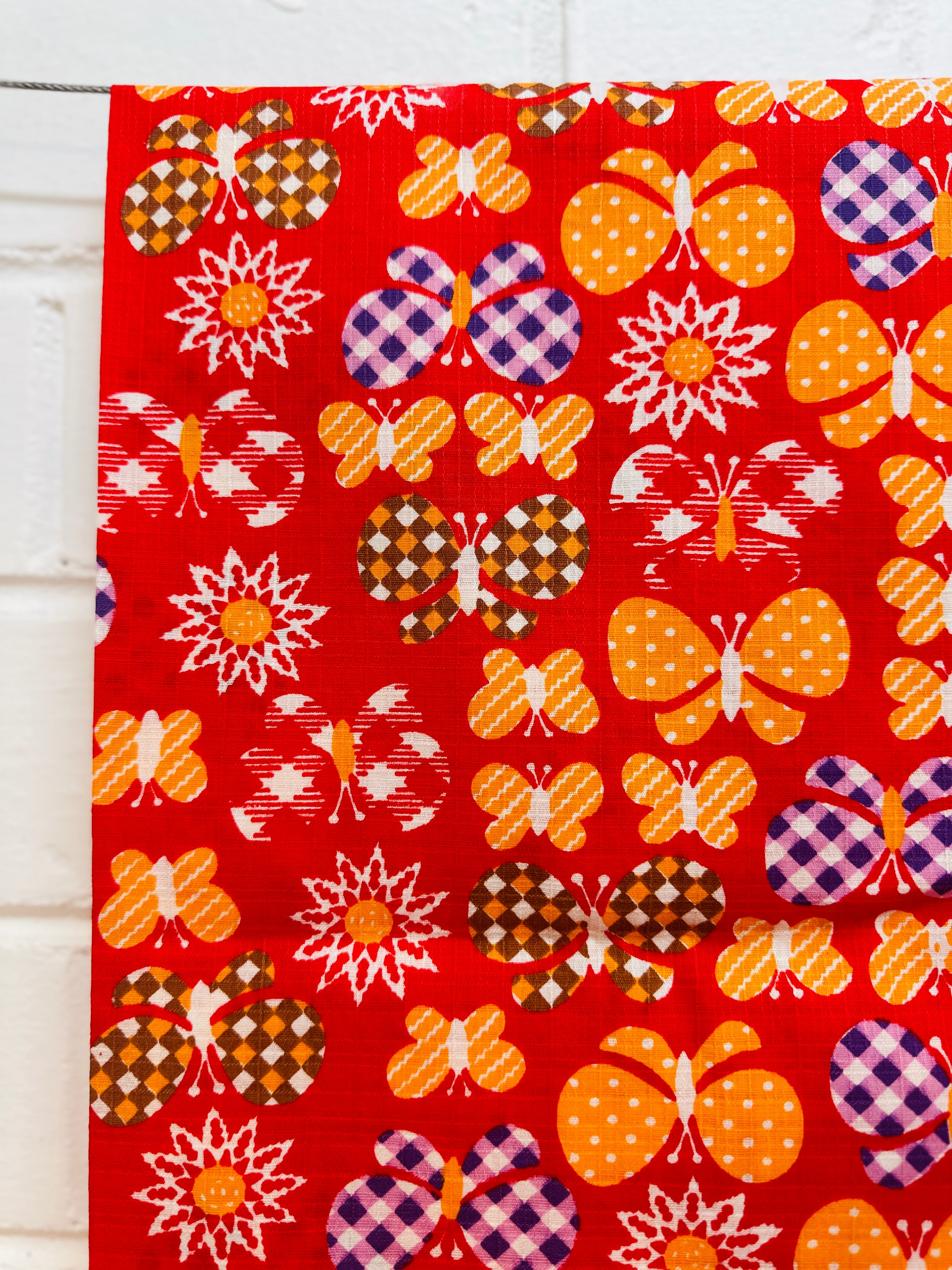 185cms ADORABLE Vintage Butterfly Fabric Cotton
