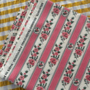 Made in Portugal Cotton Pink Striped Fabric