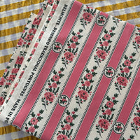 Made in Portugal Cotton Pink Striped Fabric