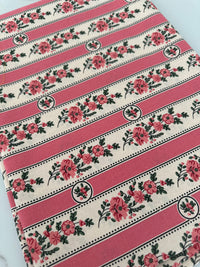 Made in Portugal Cotton Pink Striped Fabric